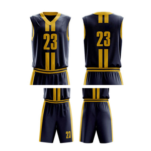 Tenue de sport d'été personnalisée multicolore de performance supérieure pour hommes, maillot et short de basketball 100 % polyester, logo imprimé, séchage rapide - Product Image 3