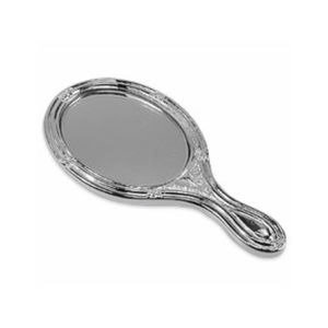 Espejo de Mano Redondo de Metal con Acabado Dorado Moderno, Espejo Cosmético de Mano, Artículo Decorativo Antiguo para Regalo o Viaje - Product Image 6