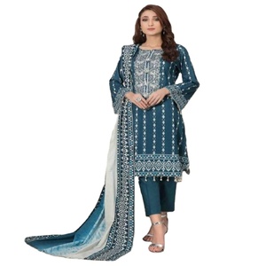 Colección de Verano, Trajes Salwar Kameez Pakistaníes de 3 Piezas con Bordado de la Marca Tawakkal, Volumen AROOSA - Product Image 1