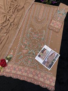 Diseñador Faux Georgette con bordado Salwar Suit Fabricante y proveedor de la India a la tarifa más baja - Product Image 5