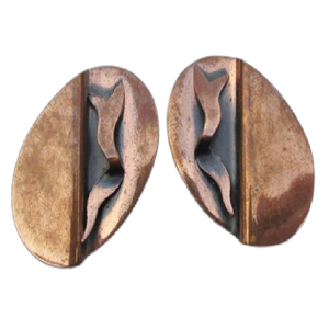 2024 or martelé mixte métal bleu boucles d'oreilles deux tons goutte boucles d'oreilles pendantes cercle d'or boucles d'oreilles suspendues bijoux industriels - Product Image 4