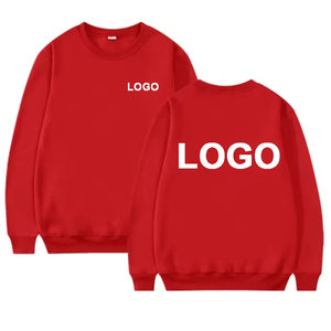 Sweats à capuche imprimés avec logo personnalisé de haute qualité motif solide brodé col rond hiver sweats doublés en polaire 100% coton - Product Image 3