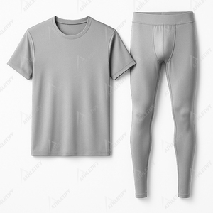 Ensemble de fitness en coton respirant pour hommes avec t-shirt et pantalon de sport pour le yoga, la course à pied, la salle de sport, tissu en coton doux pour la flexibilité et la durabilité. - Product Image 3
