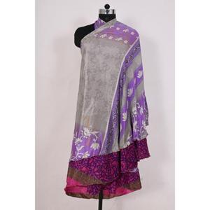 กระโปรงผ้าส่าหรีสไตล์โบฮีเมียนสำหรับสตรีชุดเดรสสั้นแบบกลับด้านใส่ได้ในฤดูร้อนสไตล์วินเทจ - Product Image 3