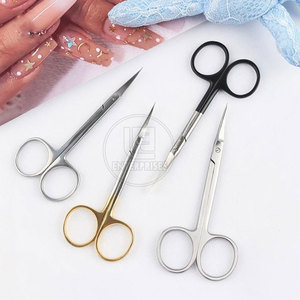 High Quality Custom Logo Stainless Steel Curved Scissors Sharp Blade Tip Reusable Multi-Purpose Beauty Personal Care - Product Image 3