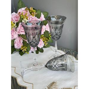 Calice di cristallo scuro elegante Set di 6