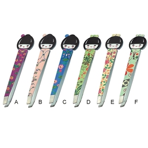 Pinzas para cejas de acero inoxidable con estampado de muñecas japonesas personalizadas Hexa Care 2 años de garantía directa de fábrica Etiqueta Privada - Product Image 1