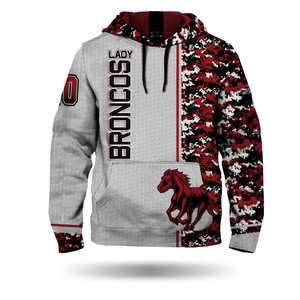 เสื้อฮู้ดกีฬาพิมพ์ซับลิเมชันด้วยความร้อนมีฮู้ดสีทึบมีฮู้ดโพลีเอสเตอร์ระบายอากาศได้ดี - Product Image 1