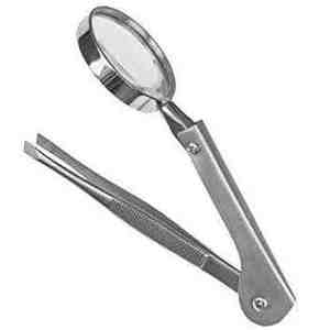 Pince à sourcils personnalisée en acier inoxydable de qualité supérieure avec loupe outil de beauté de précision finition miroir et durable LA ELAHI - Product Image 6