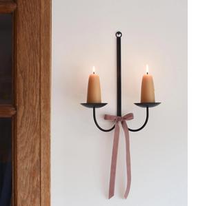 Portavelas de pared de Metal de hierro de diseño increíble, acabado negro para el hogar, sala de estar y dormitorio, decoraciones, bollos de pared - Product Image 6