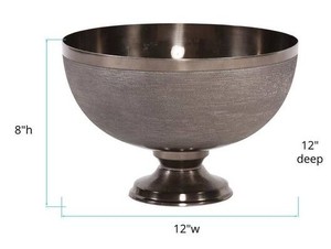 Bol en métal avec base en métal, design unique, forme ronde, bol de service de fruits secs pour la maison, l'hôtel et le restaurant. - Product Image 2