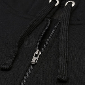 Sweat-shirt à capuche zippé pour homme grande taille, tendance et élégant, motif uni, doublure polaire respirante, idéal pour l'hiver - Product Image 5