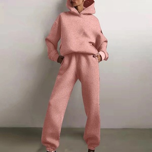 ชุดวอร์มแฟชั่นโอเวอร์ไซส์สำหรับผู้หญิงชุดสเวตเชิ้ตและกางเกงทรงหลวมขนาดใหญ่พิเศษสำหรับฤดูใบไม้ร่วงและฤดูหนาว - Product Image 6