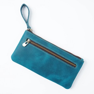 Estuche para lápices con cremallera de cuero genuino respetuoso con el medio ambiente multifuncional lindo patrón de letras grandes precio bajo al por mayor para niñas pluma - Product Image 2