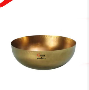 Tazón de servir de acero inoxidable con acabado dorado de última tendencia, con soporte y asa, para hoteles, restaurantes y bares. - Product Image 4