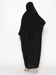 Mejor Venta de diseñador personalizado negro mujeres Naqab manga larga Burqa estilo étnico Hijab vestidos islámicos tradicionales Dubai Abaya - Product Image 6