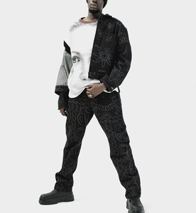 โรงงานผลิตเสื้อแจ็คเก็ตยีนส์ลำลองแบบสั่งทำ ขายส่งเสื้อแจ็คเก็ตทรงทรัคเกอร์สำหรับผู้ชายไซส์ใหญ่พิเศษ แจ็คเก็ตยีนส์ผู้ชาย ผ้าฝ้าย 100% - Product Image 4