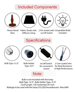 Grand pilier lampe autonome style moderne lampe de chevet facile portable chambre nuit étude lampes - Product Image 6