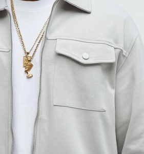 Autumn Winter Stylish Mens Clothes Zipper Workwear Pockets Cargo Jackets Turn Down Collar Solid Color Casual Basics Sweatshirts - Product Image 5