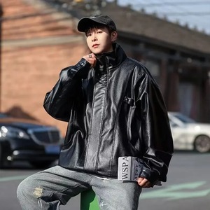 แจ็คเก็ตนักบินหนังแท้สไตล์วินเทจสำหรับฤดูหนาว ทรงหลวม ระบายอากาศได้ดีและกันน้ำ เสื้อคลุมสำหรับผู้ชายและผู้หญิง สไตล์ไฮสตรีท - Product Image 3