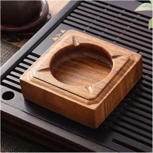 Les meilleurs cendriers à cigares en bois cool pour les fumeurs cendrier en bois d'acacia naturel - Product Image 6