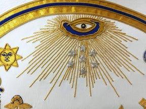 Delantal Masónico de George Washington, Diseño Masónico, Obra Maestra Bordada a Mano, Tipo de Tela: Cuero Sintético - Product Image 5