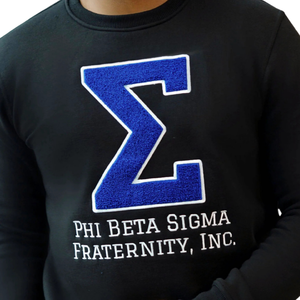Felpa ricamata grande Sigma ciniglia in morbido cotone Phi Beta Sigma greco confraternita abbigliamento Casual da uomo - Product Image 5