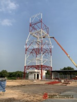 Tour d'antenne de télécommunication auto-supportée en treillis d'acier galvanisé tour d'antenne Radio Gps angulaire en acier galvanisé