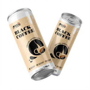 เครื่องดื่มกาแฟดำ 170 มล. กาแฟอเมริกาโนแบบกระป๋อง มีคาเฟอีน รับผลิตแบบ OEM ODM ฉลากสั่งทำได้ ได้รับการรับรองมาตรฐาน ISO HACCP และฮาลาล - Product Image 2