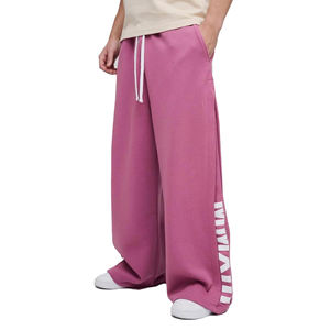 Baggy Style Oversized Men Printed Baggy Trousers with Elastic Waist Relaxed Fit Everyday Wear Custom Men Baggy Straight Trousers - Product Image 5