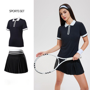 Hot Selling Pickleball Tennis Wear Pleated <b>Skorts</b> <b>Women</b> Golf Skirt Set Fitness Yoga Wear Beach Tennis Set with Pockets - Product Image 2
