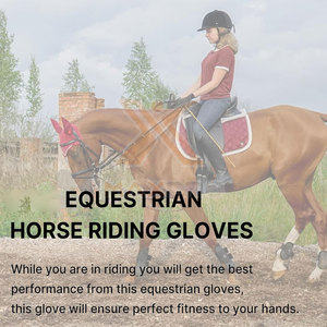 Vente en ligne - Gants d'équitation d'hiver de qualité supérieure - Cuir/Spandex durables - Doigts entiers - Unisexe - En vente - Product Image 6