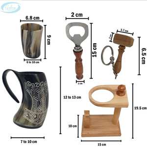 Taza de cuerno hecha a mano, taza rústica ecológica duradera - Product Image 3