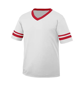 Sublimación manga holgada rayas bordadas High School College fútbol americano Jerseys poliéster secado rápido Jersey personalizado - Product Image 2