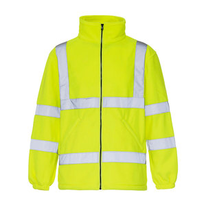 Chaqueta de Seguridad Reflectante de Alta Visibilidad al por Mayor, Chaqueta de Forro Polar de Talla Grande, Chaqueta de Hombre con Bolsillo y Logotipo Personalizado - Product Image 4