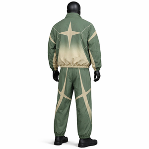 <b>Men</b>’s Gradient Windbreaker Tracksuit Set <b>Lightweight</b> Waterproof Sportswear Custom Logo Athletic <b>Jacket</b> Pants Training Suit - Product Image 2