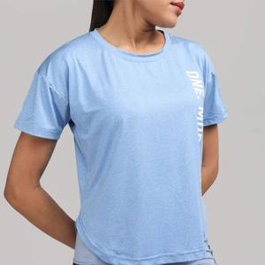 T-shirt d'entraînement haute performance pour femme Streetwear à col rond léger et respirant avec imprimé d'été pour les sports de yoga de gymnastique - Product Image 2