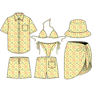 Personalizado nuevo OEM al por mayor parejas a juego diseñador traje de baño conjunto para pareja para adultos mujeres y hombres parejas traje de baño personalizado 2024 - Product Image 6