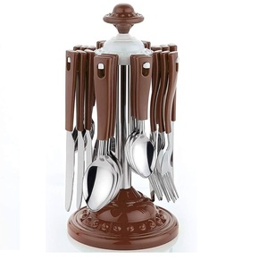 Recién llegado, cubiertos de Metal mate de color moderno, cubiertos de acero inoxidable, cuchillo, tenedor, cuchara, juego de cubiertos chapados en negro - Product Image 3