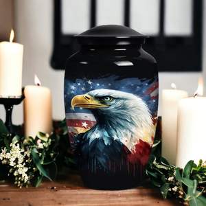 Urnas de cremación con bandera americana de águila para cenizas de adultos, entierro para papá, urna funeraria para hombre y mujer, urna conmemorativa de tamaño personalizado - Product Image 3