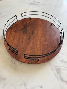 Kitchen Wooden Lazy Susan <b>Turntable</b> for Pantry Table Cabinet Countertop Organizer Storage <b>Stand</b> for Spices Rack Condiment Holder - Product Image 4