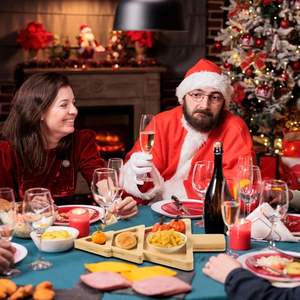 ถาดไม้ไผ่หลายช่องสำหรับใส่ของตกแต่งวันหยุดถาดไม้รูปทรงต้นคริสต์มาส - Product Image 5