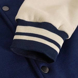Veste de baseball courte pour homme, style universitaire, avec manches en cuir véritable, broderie de patchs en chenille personnalisés OEM, élégante - Product Image 5