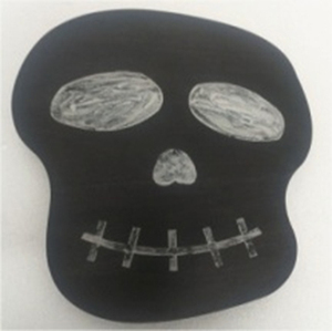 Sous-verres en bois avec motif de crâne, faits à la main, rectangulaires, personnalisés, pour la maison, l'hôtel, le restaurant, cadeaux parfaits, tapis et coussinets - Product Image 1