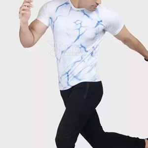 T-Shirt imprimé coupe ample de haute qualité pour hommes T-Shirt de sublimation couleur unie Polyester fait hommes T-Shirt imprimé coupe ample - Product Image 5