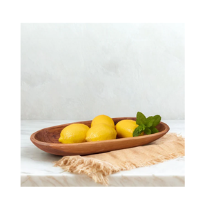 ชามไม้ใส่แป้งผลไม้ทำด้วยมือสำหรับผลไม้หรือสลัดชามแป้งขนมปังไม้แบบเรียบง่ายรูปทรงกลม - Product Image 4