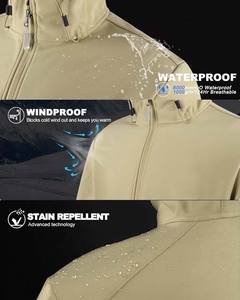 Manteau de pluie avec logo personnalisé veste coupe-vent en toile imperméable pour hommes de grande taille randonnée et sport décontracté logo zippé sur le devant - Product Image 3