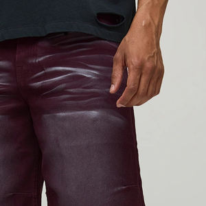 Pantalones Cortos Casuales de Tejido Resistente con Cierre de Cremallera y Botón, Corte Regular / Precio al por Mayor, Material Ajustable para Hombre, Mezcla de Algodón - Product Image 3