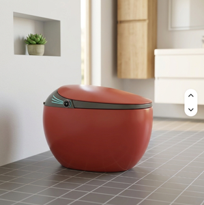 WC intelligent mural de haute qualité avec siphon en S, chasse d'eau automatique double, siège chauffant en céramique et air chaud - Product Image 1