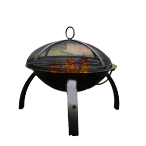 Avec revêtement en poudre noire Bol à feu en fonte Foyer traditionnel Chauffage extérieur Fun Camp Site Barbecue Grill Taille personnalisée - Product Image 5